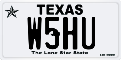 TX license plate W5HU