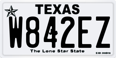 TX license plate W842EZ