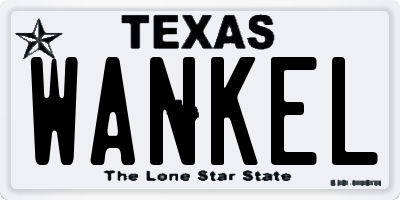 TX license plate WANKEL