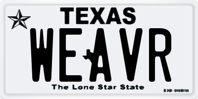 TX license plate WEAVR