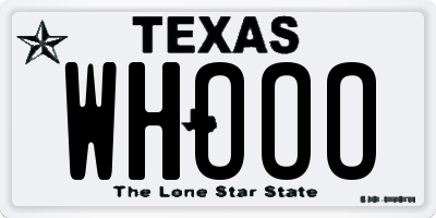 TX license plate WHOOO