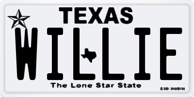 TX license plate WILLIE