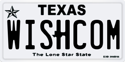 TX license plate WISHCOM