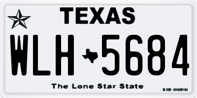 TX license plate WLH5684