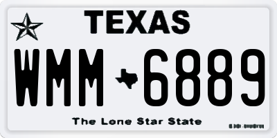 TX license plate WMM6889