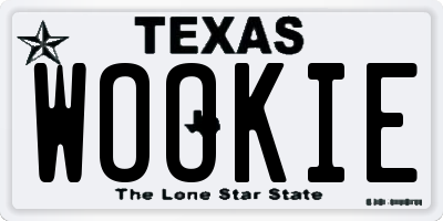 TX license plate WOOKIE