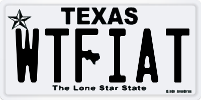 TX license plate WTFIAT