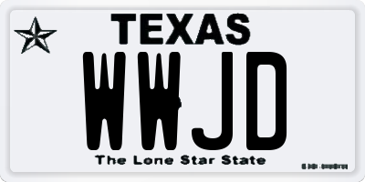 TX license plate WWJD