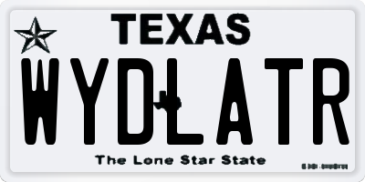 TX license plate WYDLATR