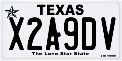 TX license plate X2A9DV