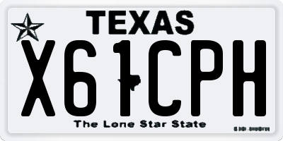 TX license plate X61CPH