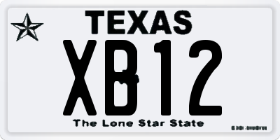 TX license plate XB12