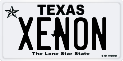 TX license plate XENON