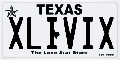 TX license plate XLIVIX