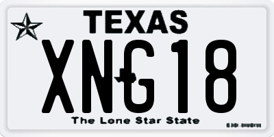 TX license plate XNG18