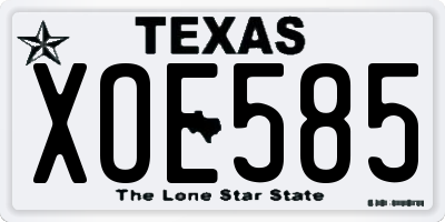 TX license plate XOE585