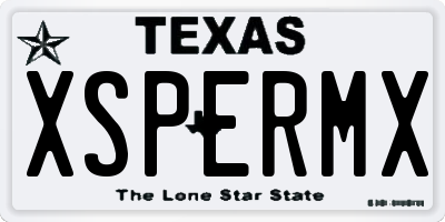 TX license plate XSPERMX