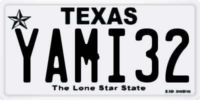 TX license plate YAMI32