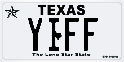 TX license plate YIFF
