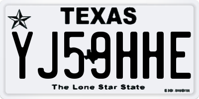 TX license plate YJ59HHE
