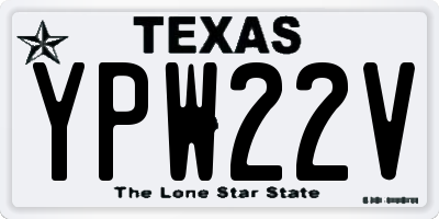 TX license plate YPW22V