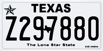 TX license plate Z297880
