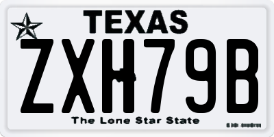 TX license plate ZXH79B