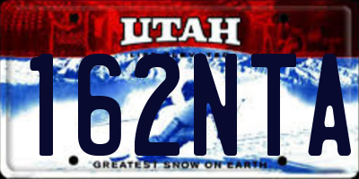 UT license plate 162NTA