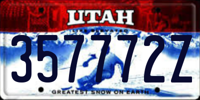 UT license plate 357772Z