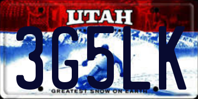 UT license plate 3G5LK