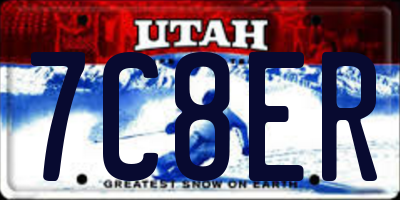 UT license plate 7C8ER