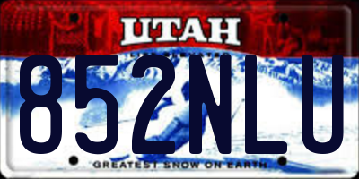 UT license plate 852NLU