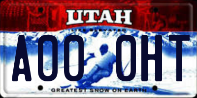 UT license plate A000HT