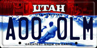 UT license plate A000LM