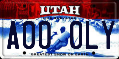 UT license plate A000LY