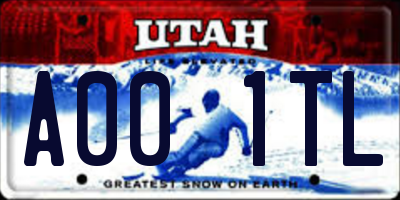 UT license plate A001TL