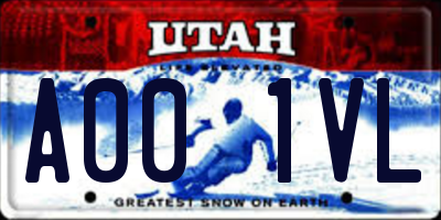 UT license plate A001VL