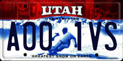 UT license plate A001VS