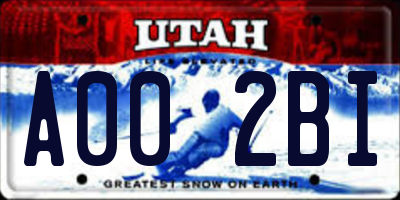 UT license plate A002BI