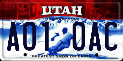 UT license plate A010AC