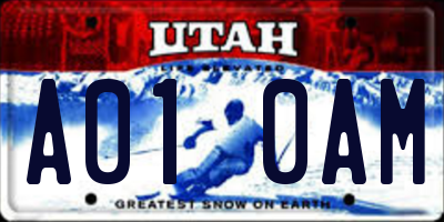 UT license plate A010AM