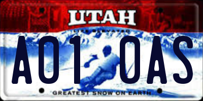 UT license plate A010AS