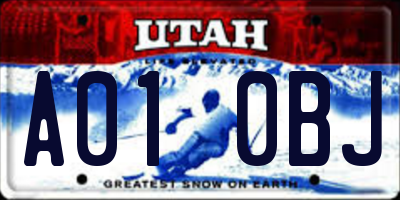 UT license plate A010BJ