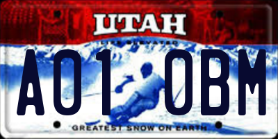 UT license plate A010BM