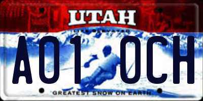 UT license plate A010CH