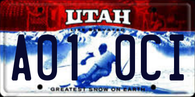 UT license plate A010CI