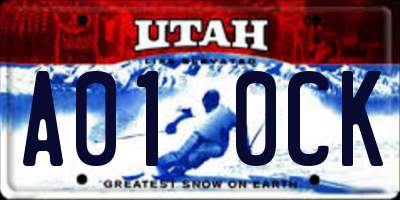 UT license plate A010CK