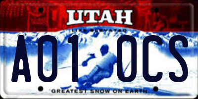 UT license plate A010CS