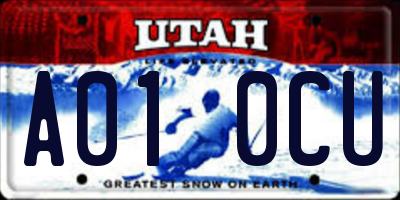 UT license plate A010CU