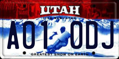 UT license plate A010DJ